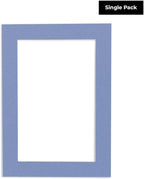 Poster Palooza 8x10 Mat Bevel Cut for 6x8 Photos - Acid Free Brittany Blue Precut Matboard - For Pictures, Photos, Framing - 4-ply Thickness