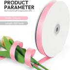5/8 Inch 100 Yards Satin Ribbon Light Pink, Solid Color Fabric Ribbon for Gift Wrapping, Wedding, Polyester Gift Ribbon for Birthday Party Decoration, Craft, Hair, Floral, Sewing