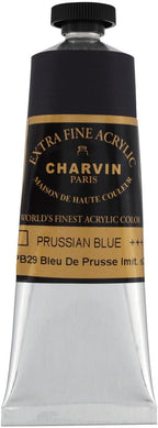 Charvin Extra Fine Professional Acrylic Paint - Prussian Blue, 60ml Tube, Triple-Milled, Lightfast Pigments, Open Stock Artist Acrylic Paints in Nature-Inspired Hues