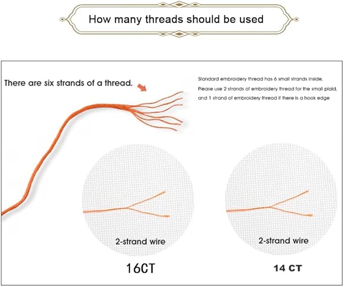 Threadhaven Cross-Stitch Kit 14CT Aida Counted Embroidery Complete Set with Fabric, Threads, Needles & Chart-Premium Beautiful Girls Design for Adults & Beginners- Knowledge is Power. 14.1''×14.1''