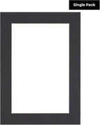 5.5x8.5 Mat for 8.5x11 Frame - Precut Mat Board Acid-Free Show Kit with Backing Board, and Clear Bags Black 5.5x8.5 Photo Matte Made to Fit a 8.5x11 Picture Frame Matboard for Framing, Pack of 1 Mat