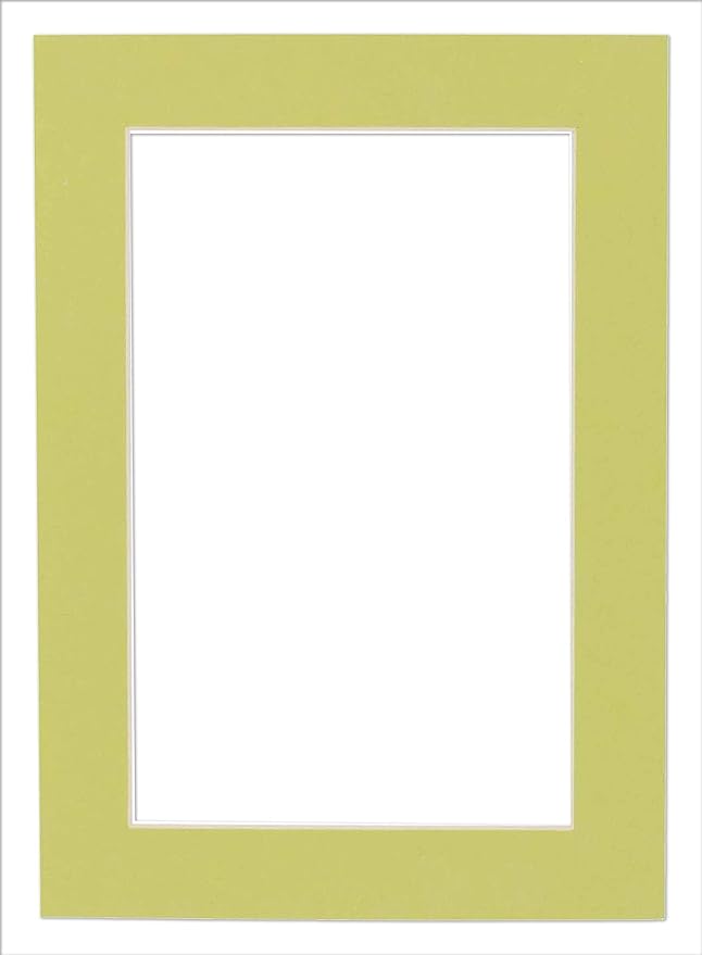 8.5x11 Mat Bevel Cut for 7x9 Photos - Acid Free Pistachio Green Precut Matboard - For Pictures, Photos, Framing - 4-ply Thickness