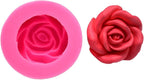 Rose Candle Mold Flower Silicone Mold for Soap, Fondant, Cake Decorating, Chocolate, Candy,Ploymer Clay