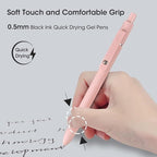 FIOVER Gel Pens, 10pcs 0.5mm Quick Dry Black Ink Fine Point Smooth Writing Pens for Journaling Note Taking High-End Series Ballpoint for Office School Supplies(10pcs Morandi)