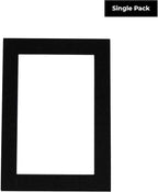 Poster Palooza 11x14 Mat Bevel Cut for 8.5x11 Photos - Acid Free Black with Black Core Precut Matboard - For Pictures, Photos, Framing - 4-ply Thickness