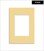 5x7 Mat for 8.5x11 Frame - Precut Mat Board Acid-Free Show Kit with Backing Board, and Clear Bags Marzipan Beige 5x7 Photo Matte For a 8.5x11 Picture Frame Matboard for Framing, Pack of 10 Mats