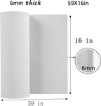 AMZQNART EVA Foam 6mm, Cosplay Foam 16x59 inch White, High Density 90 kg/m³, for Craft Projects Cosplay Costumes, Fake Weapons, Decorations, Christmas, Easter, Thanksgiving, etc.