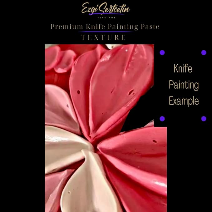 Premium Palette Knife Painting Paste|Texture Paste|Authentic Bright Colors|Ready to Use|Easy to Apply| 6oz (Plum)