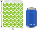 KEYYOOMY 100 Pcs Lime Green Candy Buffet Bags Small Cookie Bags Polka Dot Paper Treat Bags for Wedding Birthday Party (5 inch x 7 inch)