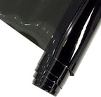 HYANG Solid Colors Transparent PVC Super Clear Holographic Vinyl 1 Roll 12" x 47" (30cm x 120cm) for DIY Bows Earrings Bags DIY Crafts Making (Black)