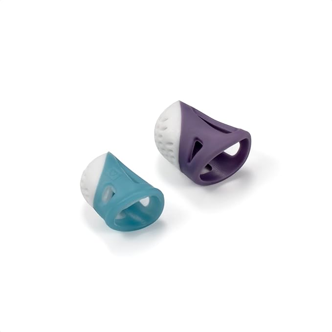 FIKLOTA 2 PCS Thimble Finger Protector - Non-Slip, Comfortable Quilting Craft Accessory for DIY Sewing and Household Projects