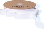 LaRibbons Thin Velvet Ribbon 1 Inch x 25 Yards, White Velvet Ribbon for Christmas Tree, Gift Wrapping, Wreath Bow, Outdoor Decoration