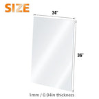 Egofine Plexiglass Sheets Acrylic Sheets 12 Pack of 24x36’’ 0.04 Thick Clear Plastic Cast Transparent Plexi Glass for Crafting Projects, Replacement Picture Frame Glass, DIY Display, Easy to Cut
