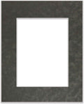 8x10 Mat Bevel Cut for 5.5x8.5 Photos - Acid Free Dark Grey Suede Precut Matboard - For Pictures, Photos, Framing - 4-ply Thickness