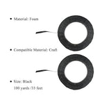 HAHIYO Black 0.25Inch Wide Floral Tape Waterproof Florist Tape Flower Wrap Adhesive Waterproof Decorative Tape for Bouquet Stem Wrapping Flower Arranging and Floral Craft, 2Rolls 200Feet/66Yard Total