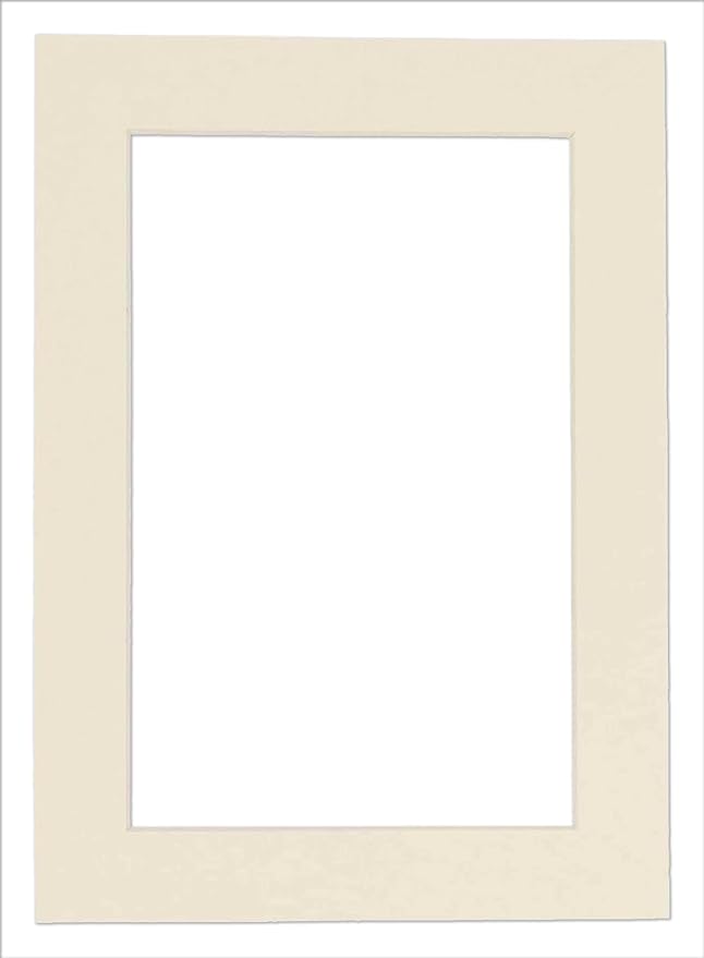 5x7 Mat for 8.5x11 Frame - Precut Mat Board Acid-Free Textured Cream 5x7 Photo Matte For a 8.5x11 Picture Frame, Premium Matboard for Family Photos, Show Kits, Art, Picture Framing, Pack of 1 Mat