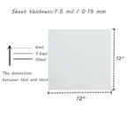 BANLTRE 12 Sheets 7.5 mil Mylar Sheet 12 x 12 inch Milky Translucent PET Blank Stencil Making Sheet for Cutting Machines, Cut Tool Template Material (7.5 mil)