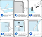 Rockrose Professional Window Tint for Home – One Way Privacy Window Film for Home Offices Heat Blocker Reflective Adhesive Mirror Tint with 99% UV Block – Black-Silver 30in x 100FT