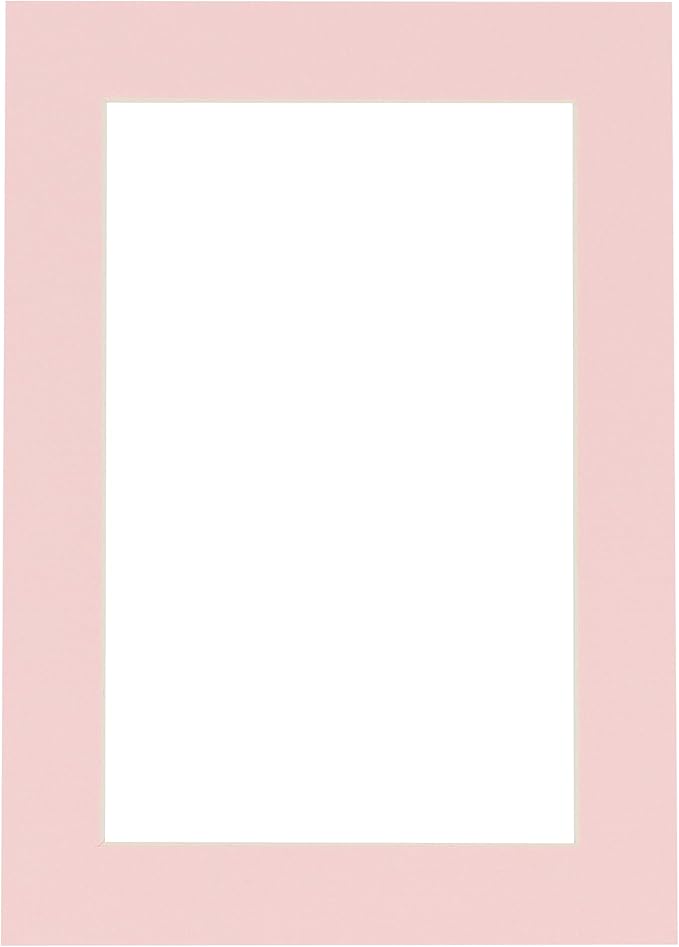 6x8 Mat for 8x10 Frame - Precut Mat Board Acid-Free Show Kit with Backing Board, and Clear Bags Soft Pink 6x8 Photo Matte Made to Fit a 8x10 Picture Frame Matboard for Framing, Pack of 1 Mat
