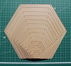 Hexagon Quilting Template Set - 1", 2", 3", 4", 5", 6", 7", 8", 9", 10", 11", 12" with 1/4" Seam Allowance - Durable Acrylic Templates for Quilting, Patchwork, Crafting, & Sewing Projects