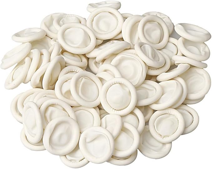 Finger Cot, Medium Finger Protectors Latex Anti-Static Finger Covers, Finger Tip Protect Keeping Dressing Dry and Clean Disposable Finger Gloves White(approxi 135pcs)