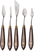 Creative Mark Stainless Steel Palette Knife Painting Tools - Paint Palette with Wooden Handle - Variety of Shapes and Sizes - Collection 5C, Set