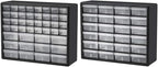 Akro-Mils 10124 24 Drawer Plastic Parts Storage Hardware and Craft Cabinet, 20-Inch x 16-Inch x 6.5-Inch, Black