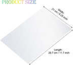 Outus 24 Sheets Holographic Sticker Paper Holographic Laminate Sheets Transparent Overlay Lamination Sticker Self Adhesive Vinyl Film A4 Size, 8.25 x 11.7 Inches (Transparent Patternless)