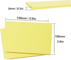 KUKLIPJIM 25 Pcs 4""x6"" Rubber Carving Blocks, Linoleum Blocks, Stamp Carving Blocks for Printmaking, Linocut Artists, Crafts and More,(Yellow)
