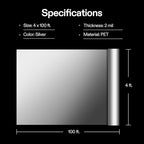 VIVOSUN Highly Reflective Mylar Film Roll 4FT x 100FT for Outdoor Grow Room Indoor Decoration Aluminum Paint Coated 2 Mil Silver