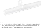 MECCANIXITY PVC Poster Hanger Rail Poster Strip Bar 90cm/35inch Clear with Clips for Poster, Map, 4 Set