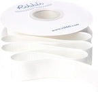 Ribbli Polyester Off White Velvet Ribbon,1 Inches Continuous10-Yard Spool,Christmas Ribbon for Gift Wrapping,Floral Bouquets, Home Decor