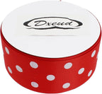 Polka Dot Grosgrain Ribbon 25 Yard Each Roll 100% Polyester (1/1-2", Red)