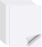 White Printable Sticker Paper, 20 Sheets Printable Sticker Paper, Laser/Inkjet Printing- Matte White, Letter Size (8.5" x 11")