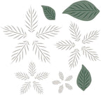 Lapoo Metal Cutting Die for Scrapbooking, 3D Backgrounds Frame New Cutting Dies DIY Album Card Making Decor Paper Craft Metal Die Cuts Party Wedding Decorations (Splendid Poinsettia 4.2 x 3.9 in)