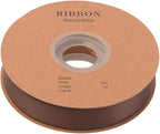 Double Side Satin Ribbon, Continuous 20 Yards,Use for Craft Bows Bouquet, Gift Wrapping, Wedding Decoration, Floral Arrangement (Coffee, 4/5 inch)