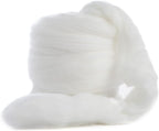 Desert Breeze Distributing – 100% Natural Merino Wool Roving, Wool for Spinning, Tapestry Yarn, Needle Felting, Wet Felting, Big Yarn Roving, 19 Micron, 70mm Staple Length, 8 OZ Size, Color Snow White