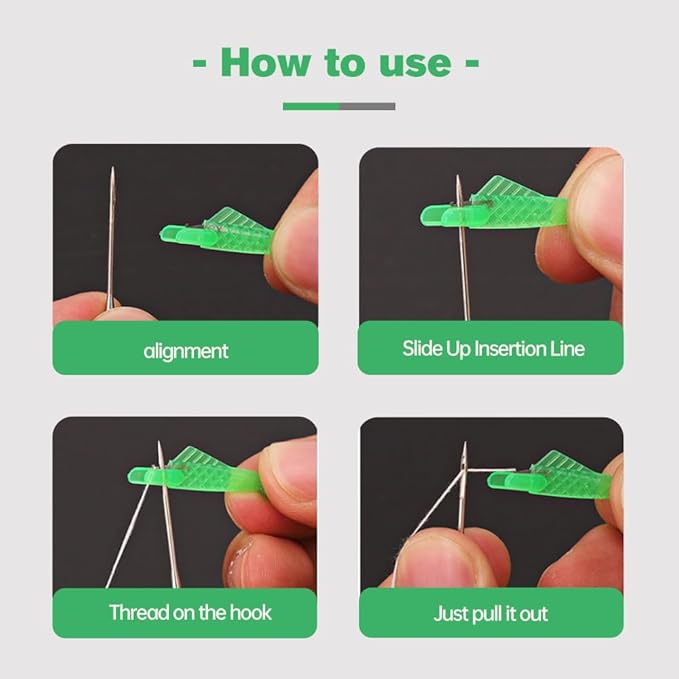 Automatic Sewing Needle Threader, Fish Type Sewing Machine Needle Threader, Simple Hand Sewing Needle Sewing Tool Set for Sewing Supplies (50 pcs)