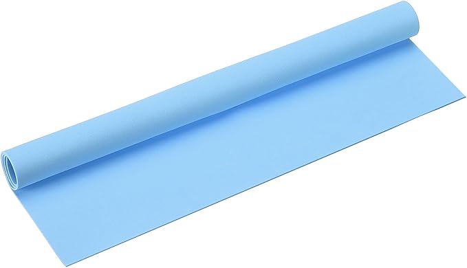 MECCANIXITY Foam Sheets Crafts 19x19 Inch 1mm EVA Craft Foam Paper Foam Sheets for Crafts Projects DIY Cosplay Modeling, Light Blue