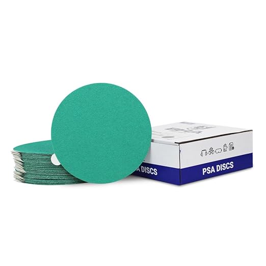 BHA 5” Green Film PSA Self Adhesive Sanding Discs - 50 Pack - Wet/Dry, Sticky Back, Premium Aluminum Oxide for Long-Lasting, Low-Dust & Load Resistant Sanding and Surface Finishing - 220 Grits