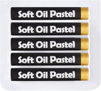 Mifuner Soft Oil Pastels Set (5 Sticks), Single Colors Heavy Oil Pastels Vibrant and Creamy,Pastel Art Supplies for Artists,Gallery Oil Painting Stick,Beginners,Adult Art Drawing Gold