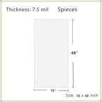 Clear Craft Plastic Sheets, Blank Stencil 18" x 48" 5 Strong and Flexible Transparent Acetate Mylar Sheet for Cricut