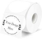 2 Inch White Round Thermal Labels Sticker, Waterproof Circle Direct Thermal Labels, Removable Multi-Purpose Self-Adhesive Sticker Label for DIY Logo Design- 300 Sheet/Roll