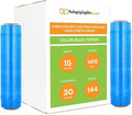 PSBM Blue Stretch Wrap, 15 Inch x 1476 Feet, 144 Pack, Tinted Pre-Stretched Shrink Wrap Film for Moving, Packaging, Pallet Wrapping