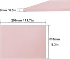 4 Pcs 8.5"x11" Rubber Carving Blocks, A4 Linoleum Blocks, Stamp Carving Blocks for Printmaking, Linocut Artists, Crafts and More,(Pink) by KUKLIPJIM.