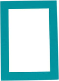6x8 Mat for 8x10 Frame - Precut Mat Board Acid-Free Teal Blue 6x8 Photo Matte Made to Fit a 8x10 Picture Frame, Premium Matboard for Family Photos, Show Kits, Art, Picture Framing, Pack of 1 Mat