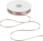 HUIHUANG Solid Color Satin Ribbon 1/8 inch x 100 Yards Roll Ribbon Double Faced for Crafts Gift Wrapping DIY Bows Wedding Invitation Card (Dusty Rose)