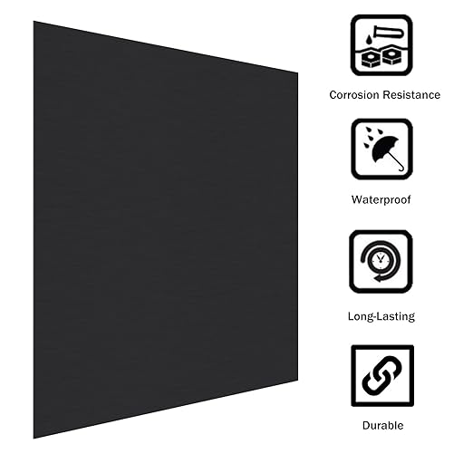 Anodized Aluminum Sheet Metal 12 x 12 x 1/32 Inch Black Anodized Aluminum Metal Plates Engraving Blanks for Laser Engraving, 0.8MM Thin Decorative Aluminum Metal Sheets for Crafting, House Decoration