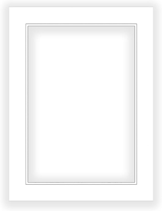 11x14 Mat for 8x12 Photo - Precut White on White Double Mat Picture Matboard for Frames Measuring 11 x 14 Inches - Bevel Cut Matte to Display Art Measuring 8 x 12 Inches - Acid Free ONE MAT