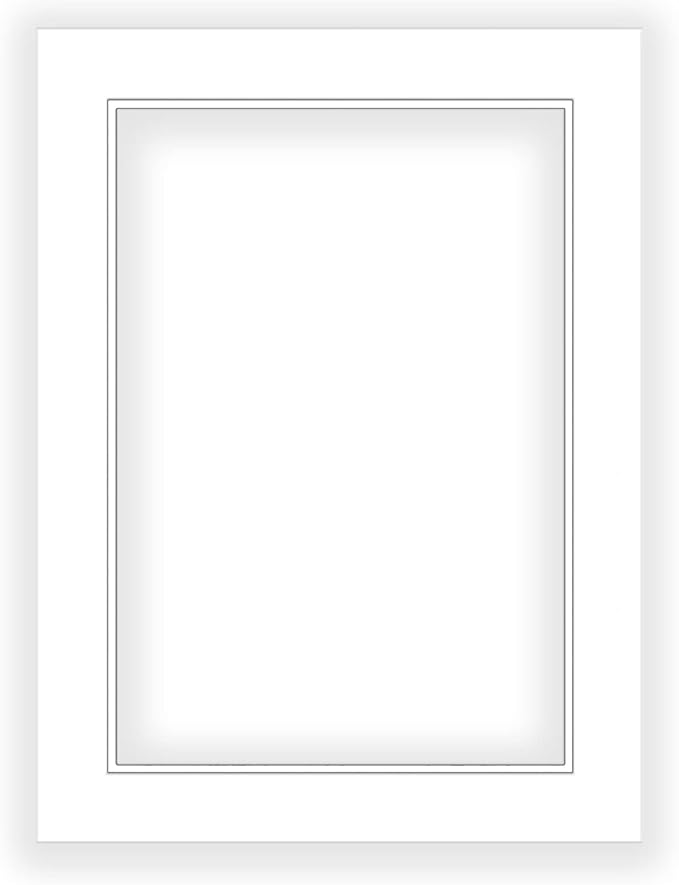 18x24 Mat for 13x19 Photo - Precut White on White Double Mat Picture Matboard for Frames Measuring 18 x 24 Inches - Bevel Cut Matte to Display Art Measuring 13 x 19 Inches - Acid Free ONE MAT